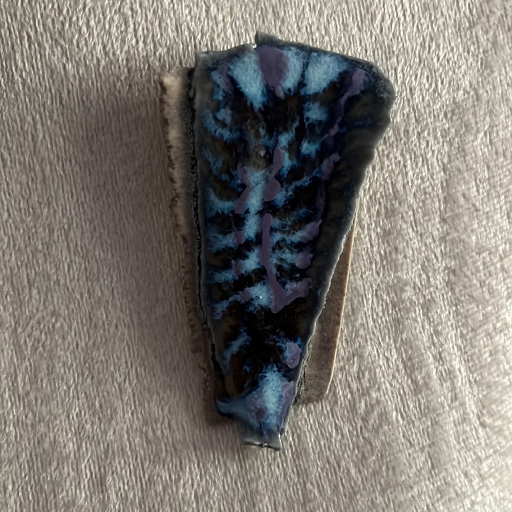 Clay hand made brooch